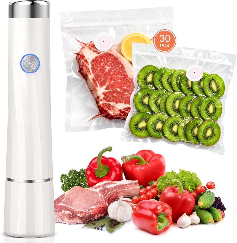 Kayiant Vacuum Sealer For Food (Compact Vacuum Sealers+ 30 Reusable Vacuum Bags), Powerful Handheld Vacuum Sealer for 10X Preservation & Fresh - Image 1